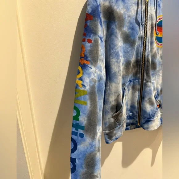 Aviator Nation Hamptons Logo Tie-Dye Full Zip Hoodie size small